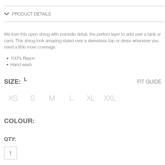 Pointelle Open Shrug sweater - Picture 4 of 7